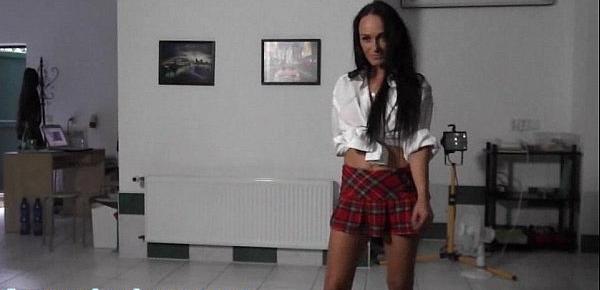  Amazing lapdance in hot school outfit